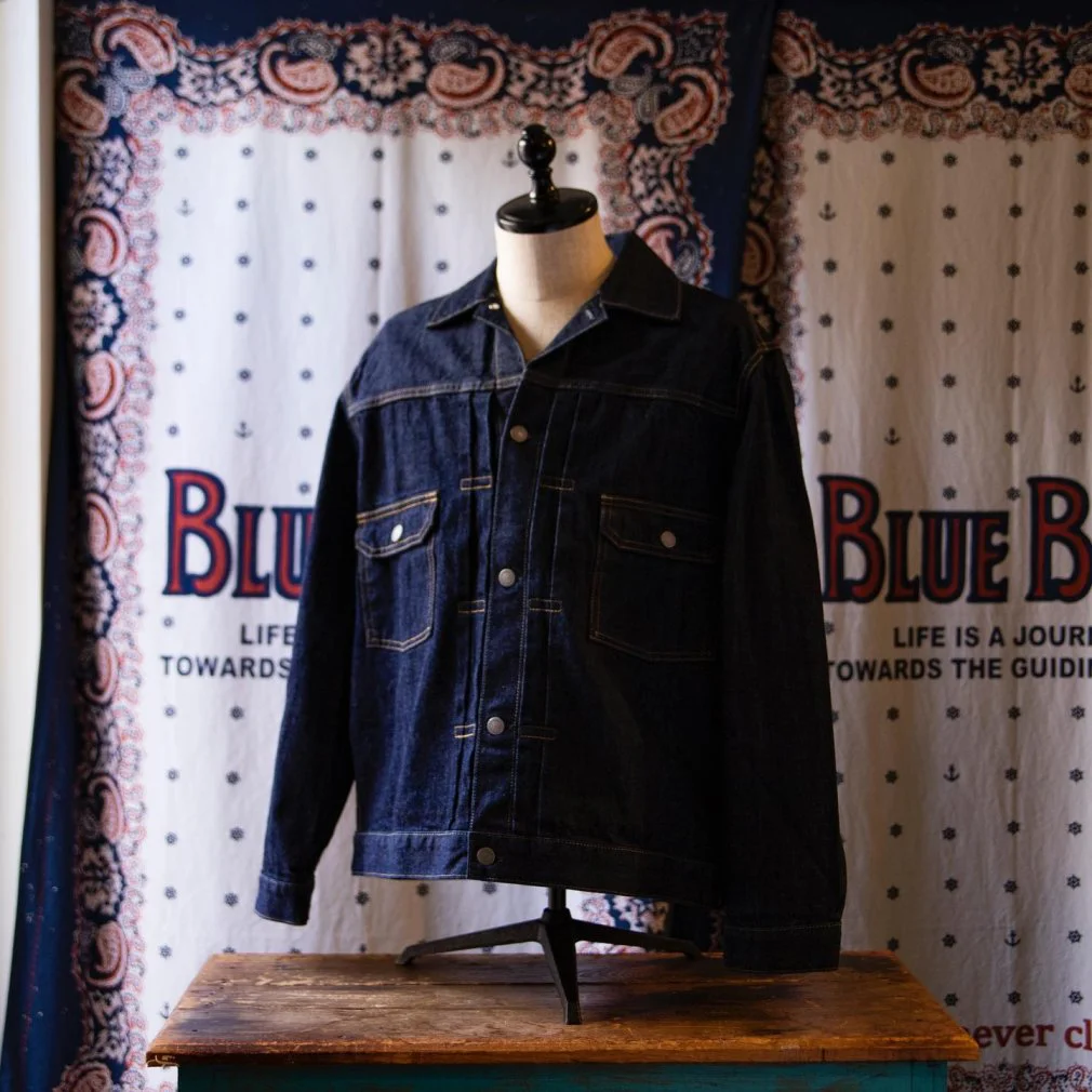 Original selvedge denim trucker jacket BLUE BLUE SEILIN Co